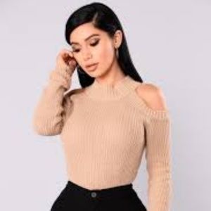 CAILYN MOCK NECK SWEATER - KHAKI